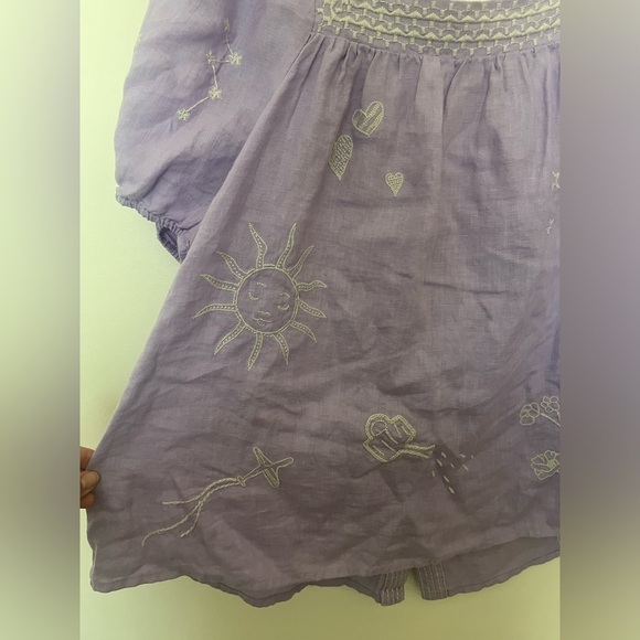 Johnny Was Sovanna Wander top linen lilac - Picture 9 of 13